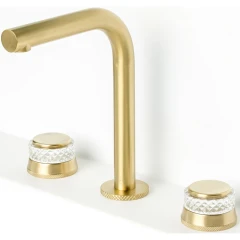 Смеситель на столешницу на 3 отв, Boheme Aura, 152-MG-A цвет: золото