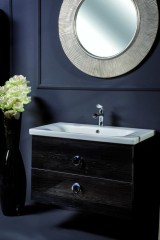 Тумба под раковину, подвесная, Armadi Art NeoArt, black wood арт. 830-100-BW