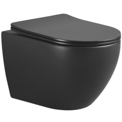 Унитаз подвесной с сиденьем микролифт, Boheme Nero, черный арт. 961