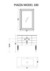Тумба под раковину Avantgarde Piazza подвесная, Armadi Art Vallessi, черный, хром арт. 841-100-BCR