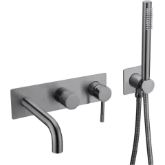 Смеситель для ванны, Boheme Uno, оружейная сталь арт. 464-3-SGM