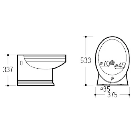 Купить купить биде подвесное, boheme puro, белый арт. 955