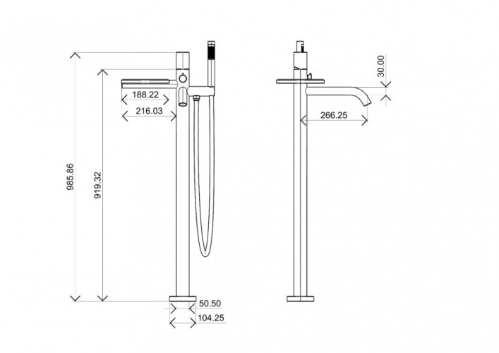 Купить купить напольный смеситель, boheme stick, никель 129-nb.2