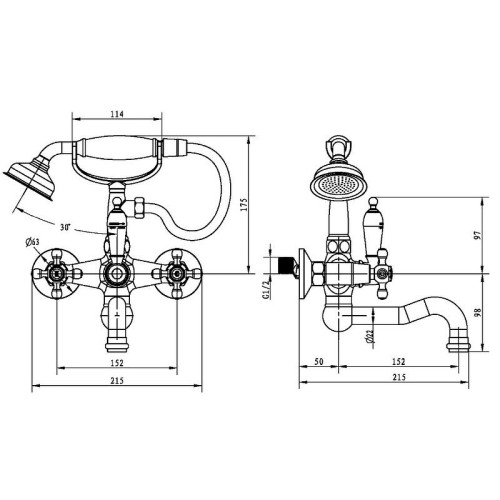Купить купить смеситель для ванны, boheme medici, бронза арт. 313-bsw