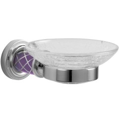Мыльница, Boheme Murano, хром, фиолетовый арт. 10903-V-CR