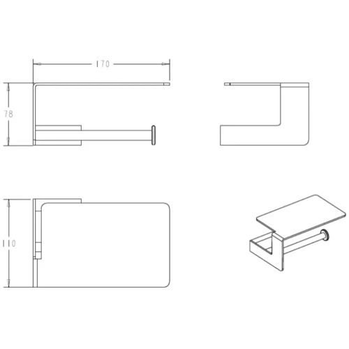 Купить купить держатель туалетной бумаги с полкой, boheme q, бронза арт. 10941-br