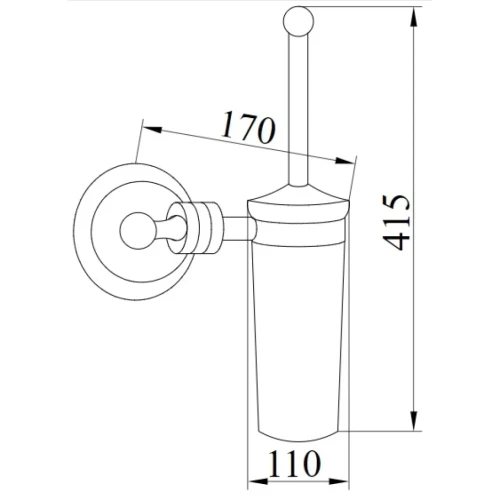 Купить купить ершик для унитаза, boheme hermitage, хром арт. 10393
