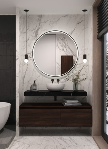 Купить купить столешница под раковину, armadi art flat, черный мрамор арт. 869-120-nm