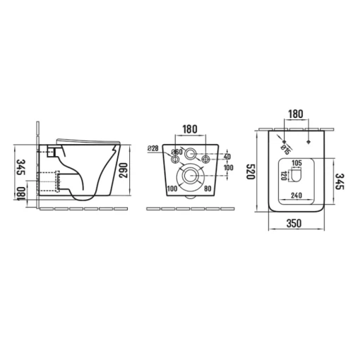 Купить купить унитаз биде подвесной с сиденьем микролифт, boheme zen, черный арт. 967-set-2-b