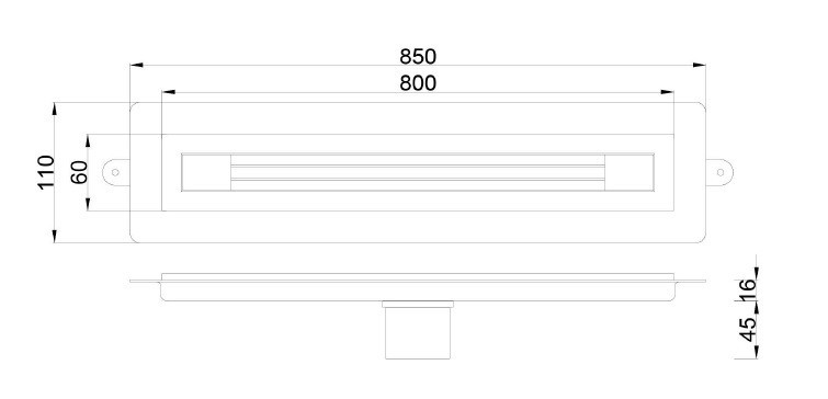 Купить купить душевой лоток с решеткой, armadi art b&t infinity, оружейная сталь арт. 981-80-gm