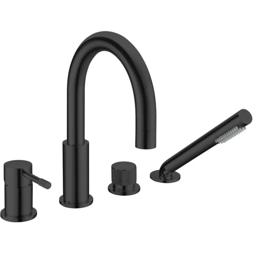 Купить купить смеситель на борт ванны, boheme uno, черный арт. 460-b