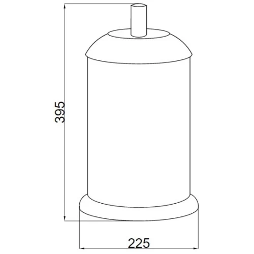 Купить купить ведро для мусора, boheme murano cristal, хром арт. 10907-crst-ch