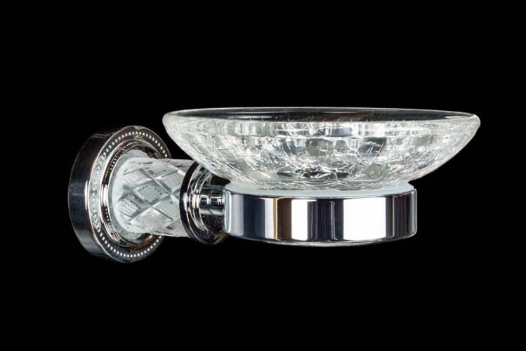 Купить купить мыльница, boheme murano cristal, хром арт. 10903-crst-сh