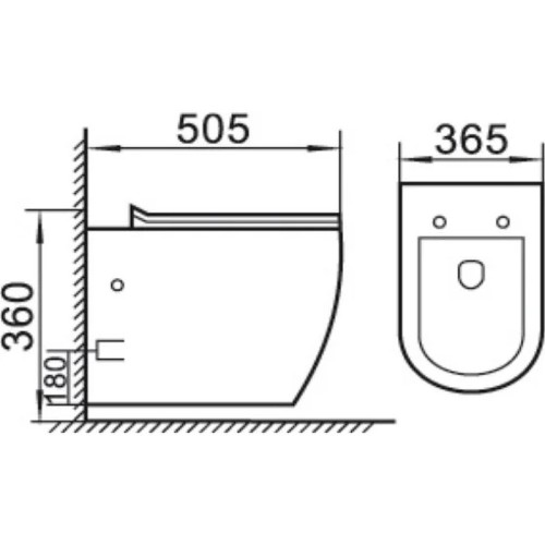Купить купить унитаз подвесной без сиденья, boheme nero, черный арт. 961/2