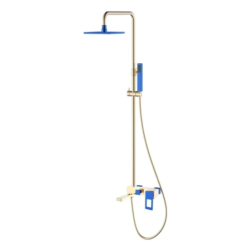 Купить купить душевая система синяя, boheme q, золото, синий арт. 148-guw