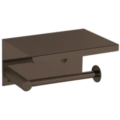 Держатель туалетной бумаги с полкой, Boheme Uno, оружейная сталь арт. 10971-SGM