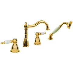 Смеситель на борт ванны, Boheme Tradizionale Oro, золото арт. 395