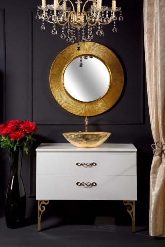 Купить купить зеркало с подсветкой, armadi art neoart, золото арт. 528-g light