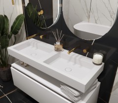 Раковина двойная, Armadi Art Flat, белый арт. 888-120