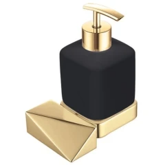 Дозатор для жидкого мыла, Boheme New Venturo, золото, черный арт. 10317-G-B