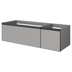 Тумба под раковину, подвесная, Armadi Art Quatro, luna fuga арт. 790-M2-140-L-RIB-A