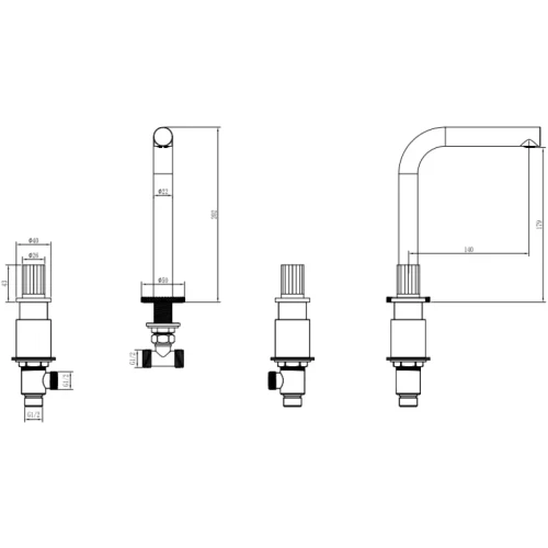 Купить купить смеситель для раковины, boheme elegante, хром арт. 152-cr-el