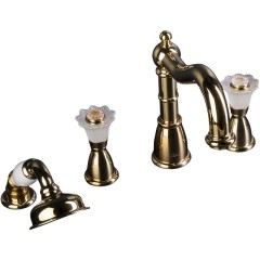 Смеситель на борт ванны, Boheme Camelia, золото арт. 395-Camelia