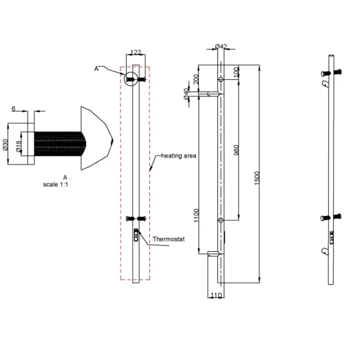 Купить купить полотенцесушитель электрический, boheme uno, хром арт. 726-cr