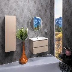 Шкаф пенал, подвесной, Armadi Art Capolda, latte арт. 849-120-LA