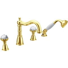 Смеситель на борт ванны, Boheme Imperiale, золото арт. 392
