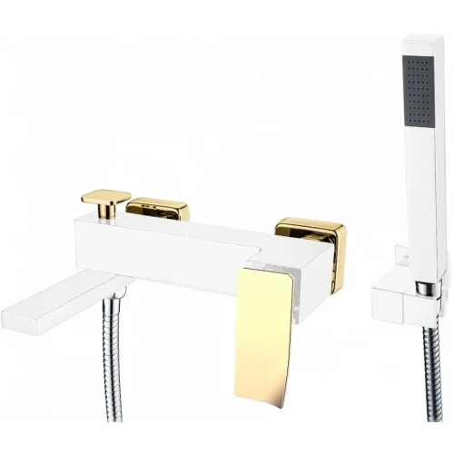 Купить купить смеситель для ванны, boheme q, белый, золото арт. 143-wg.2