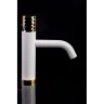 Купить купить смеситель для раковины, boheme stick, белый, золото арт. 121-wg