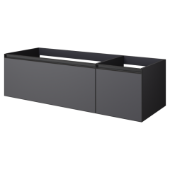 Тумба под раковину, подвесная, Armadi Art Quatro, антрацит арт. 790-M2-140-A-A
