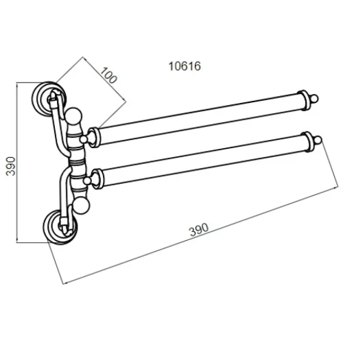 Купить купить полотенцедержатель двойной, boheme medici, бронза арт. 10616