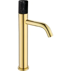 Смеситель для раковины, Boheme Stick, золото, черный арт. 122-G-MR-BLACK