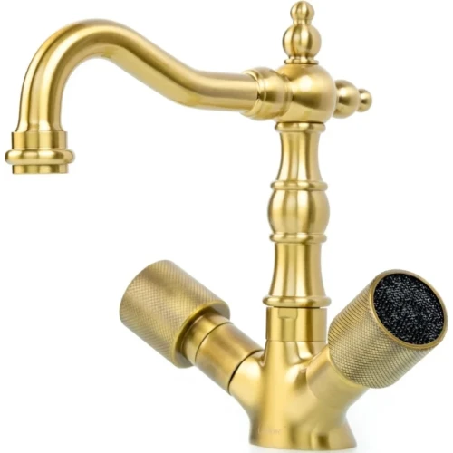 Купить купить смеситель для раковины, boheme royal cristal, бронза арт. 312-royal/crst black