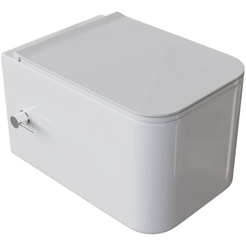 Купить купить унитаз подвесной с функцией биде, белый глянец c крышкой, boheme mane арт. 970-set-2-w