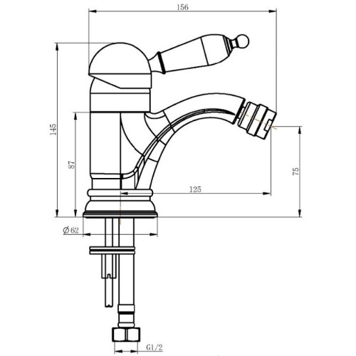 Купить купить смеситель для биде, boheme medici, бронза арт. 306-mr-w