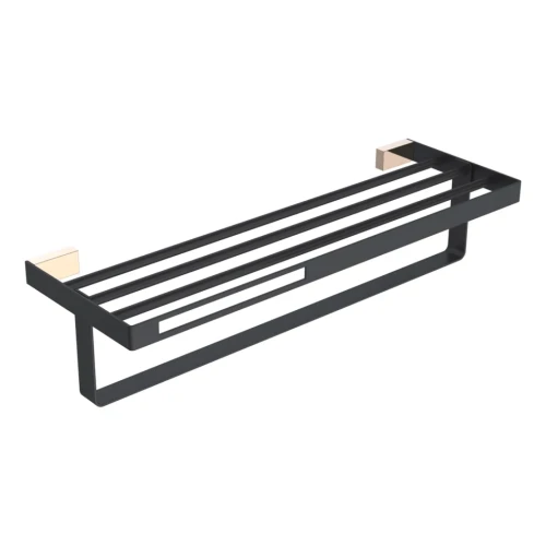 Купить купить полка для полотенец, boheme q, черный, золото арт. 10947-g-b