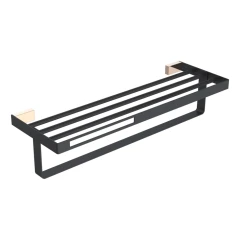 Полка для полотенец, Boheme Q, черный, золото арт. 10947-G-B