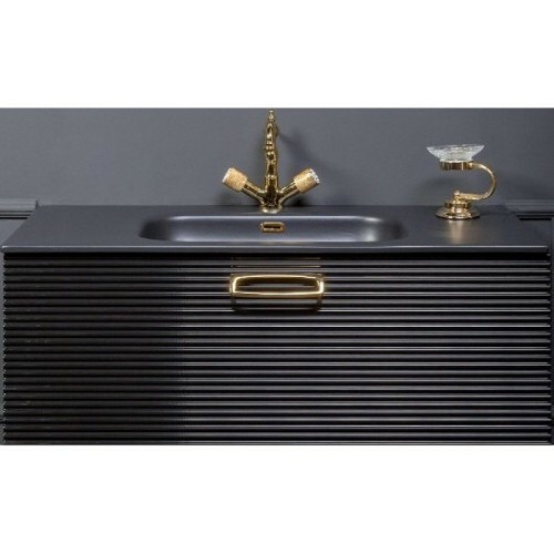 Купить купить тумба под раковину avangarde подвесная, armadi art vallessi, черный, золото арт. 842-080-bg