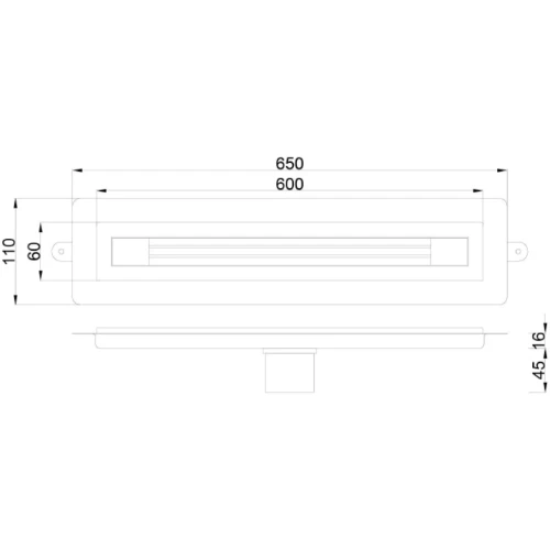 Купить купить душевой лоток с решеткой, armadi art b&t infinity, хром арт. 981-60-cr