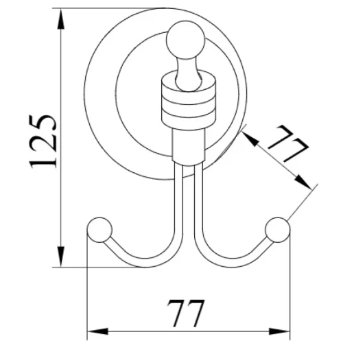 Купить купить двойной крючок, boheme hermitage, хром арт. 10385