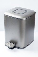 Ведро для ванной комнаты, квадратное gunmetall, Boheme Q, графит арт. 10948-GM