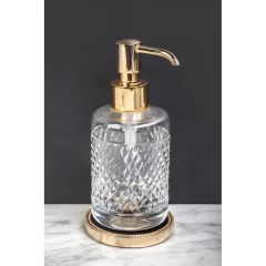 Дозатор для жидкого мыла, Boheme Murano Cristal, золото арт. 10228