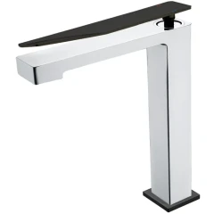 Смеситель для раковины, Boheme Q, хром, черный арт. 142-CRB.2