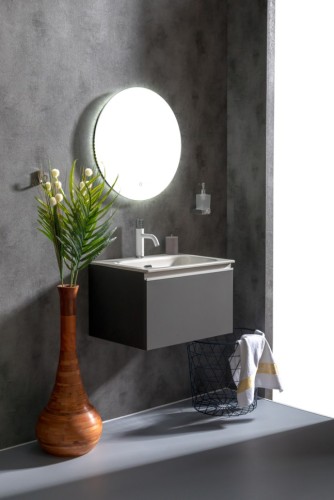 Купить купить тумба под раковину подвесная, armadi art vallessi, антрацит арт. 837-060-a matt