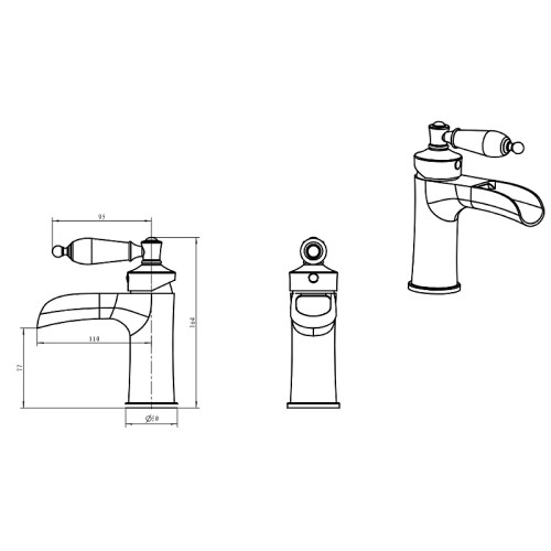 Купить купить смеситель для раковины, boheme vogue, бронза арт. 201-bsw