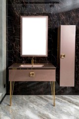 Тумба под раковину, подвесная, Armadi Art Lucido, лиловый арт. 770-100-PU