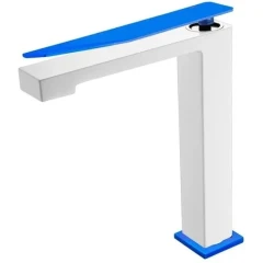 Смеситель для раковины, Boheme Q, белый, синий арт. 142-WUW.2